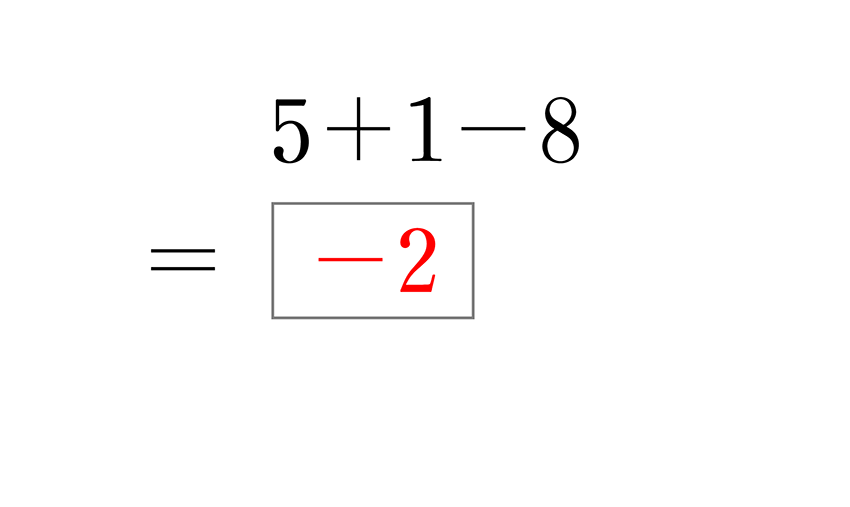 (-5)+(+5)=0